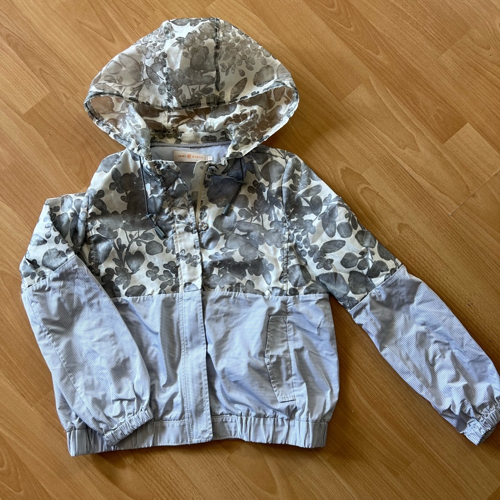Tory Burch Hooded Floral windbreaker
